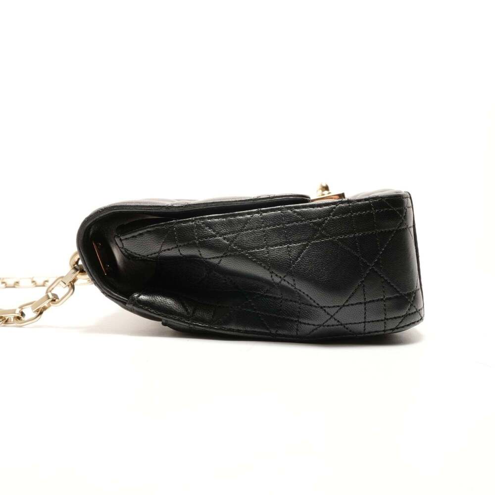 CHRISTIAN DIOR Black Leather Shoulder Bag - Picture 3 of 13
